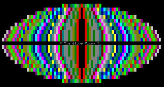 The globe virus displays a basic multi-coloured world shaped graphic.